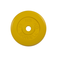 Диск обрезиненный "Стандарт", жёлтый, 15 кг, 51 мм