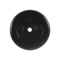 Диск обрезиненный "Стандарт", черный, 15 кг, 31 мм