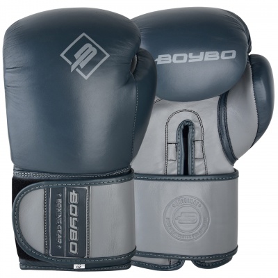 Перчатки боксерские BoyBo Existe BBG300, кожа 8oz Серый